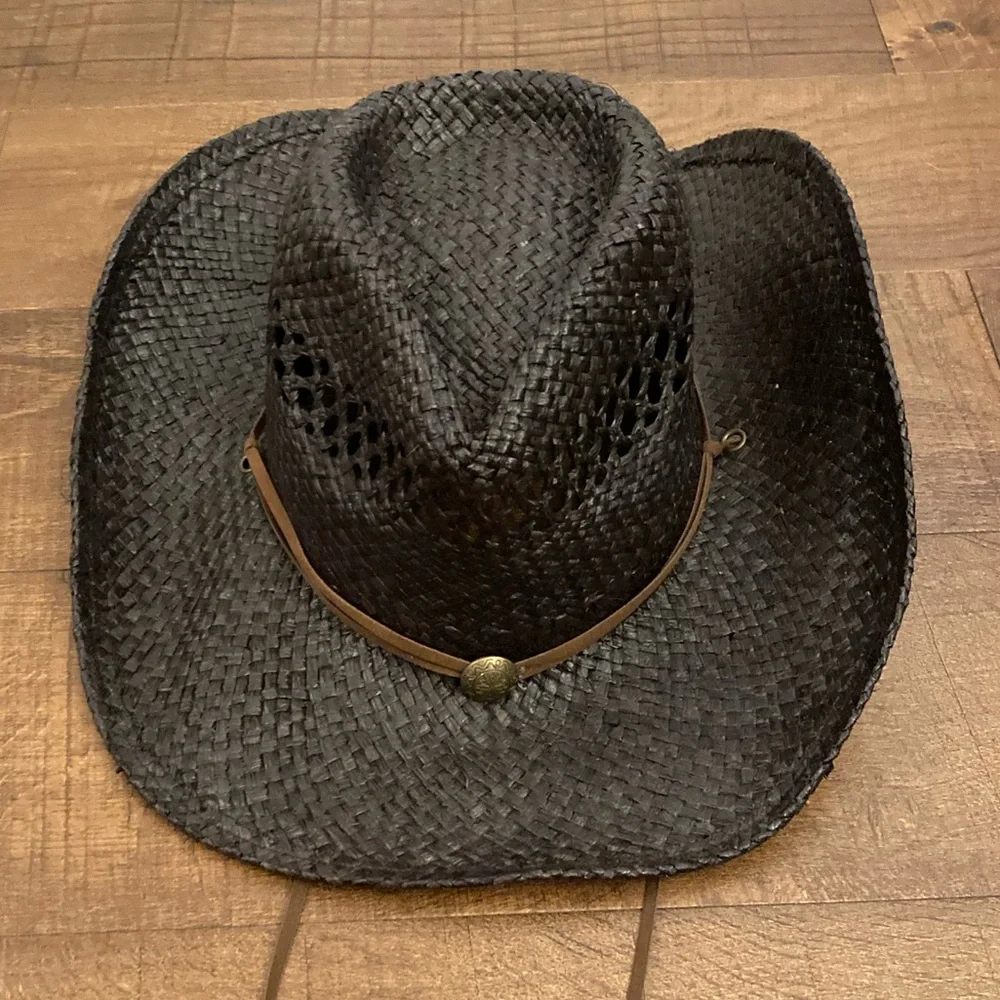 Summit Hats Cowboy Hat Western Ventilated Straw Boho Festival Unisex Size S/M